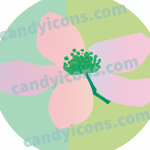 A delicate and beautiful pink dogwood blossom  app icon - ai app icon generator - phone app icon - app icon aesthetic