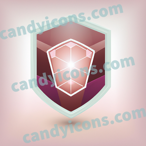 A stylized shield with symbol or emblem  app icon - ai app icon generator - phone app icon - app icon aesthetic