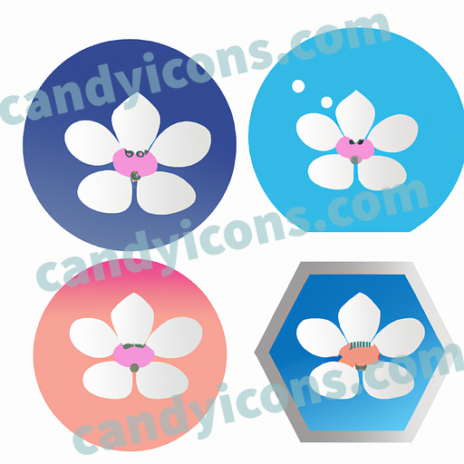 A delicate pink blossom on a white background  app icon - ai app icon generator - phone app icon - app icon aesthetic