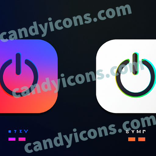A minimalist power button with on and off states  app icon - ai app icon generator - phone app icon - app icon aesthetic