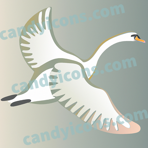 A graceful, gliding swan  app icon - ai app icon generator - phone app icon - app icon aesthetic