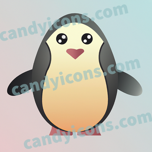 A cute, cartoon-style penguin  app icon - ai app icon generator - phone app icon - app icon aesthetic