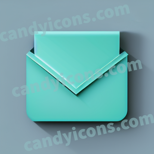 An app icon of A file in tiffany blue , spearmint , blue , mint color scheme