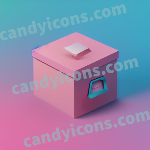 An app icon of A box in pale turquoise , light salmon , turquoise , salmon color scheme