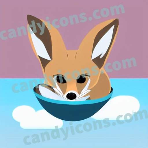 a fennec fox app icon - ai app icon generator - phone app icon - app icon aesthetic