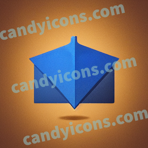 An app icon of A match shape in dark blue , cognac , blue , red color scheme