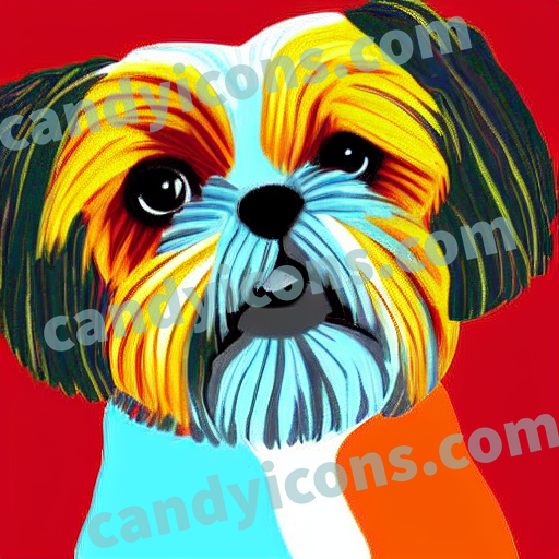 a shih tzu app icon - ai app icon generator - phone app icon - app icon aesthetic