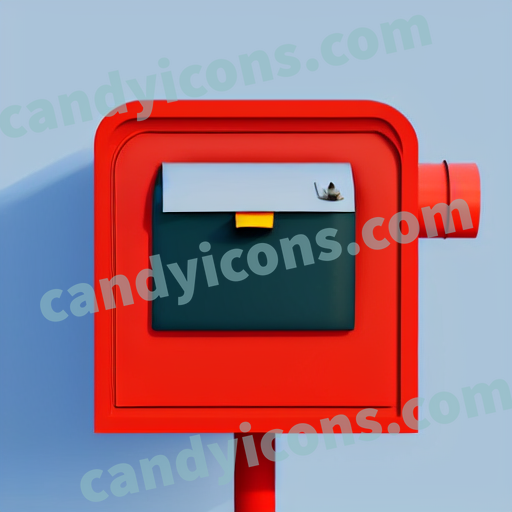 An app icon of A mailbox in light salmon , salmon color scheme