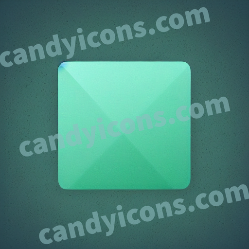 An app icon of A square shape in sea green , green , white , red color scheme