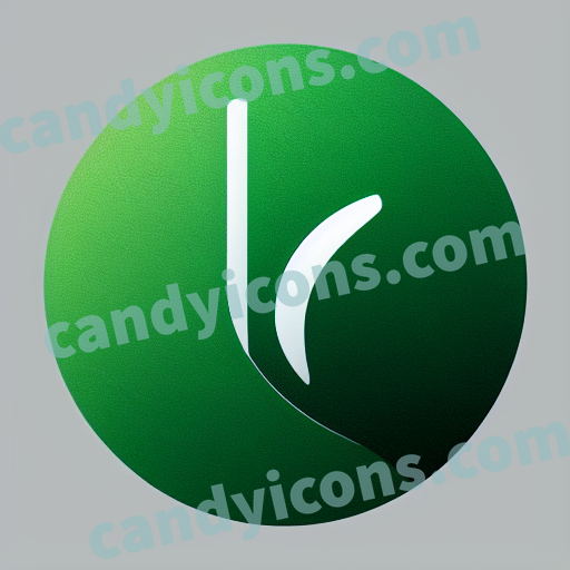 An app icon of A circle shape in light green , green , white , red color scheme