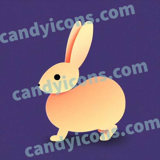 An app icon of A rabbit in red color scheme
