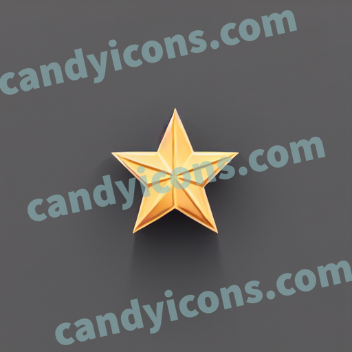 An app icon of A star shape in chocolate , white , red color scheme