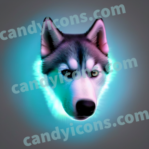 a husky app icon - ai app icon generator - phone app icon - app icon aesthetic