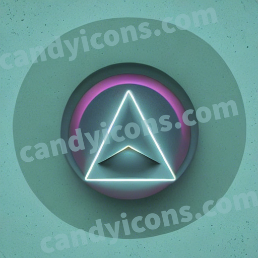 An app icon of A star shape in gainsboro , celadon , red color scheme