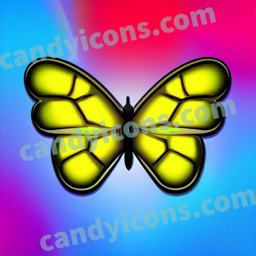 An app icon of A butterfly in red color scheme