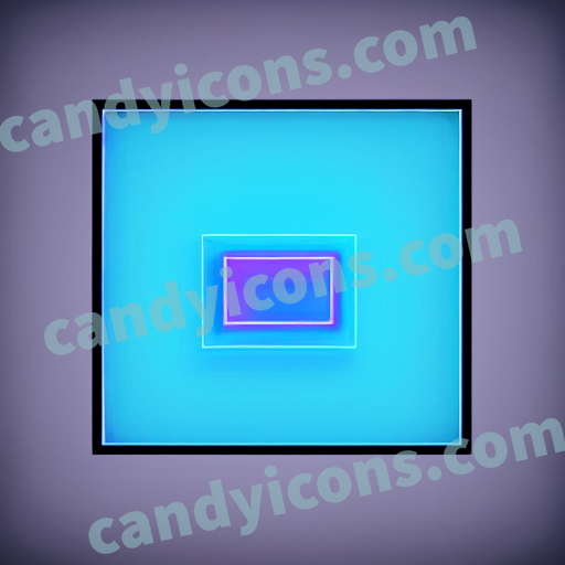 An app icon of A square shape in dodger blue , neon blue , blue , red color scheme