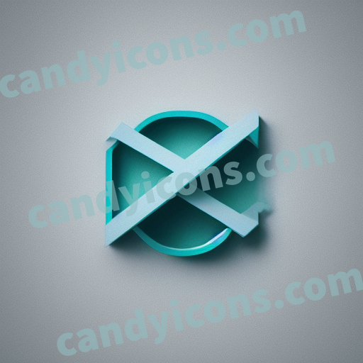 An app icon of A letter y in dark turquoise , light grey , turquoise , grey , red color scheme