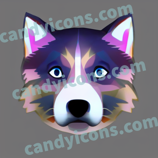 a husky app icon - ai app icon generator - phone app icon - app icon aesthetic