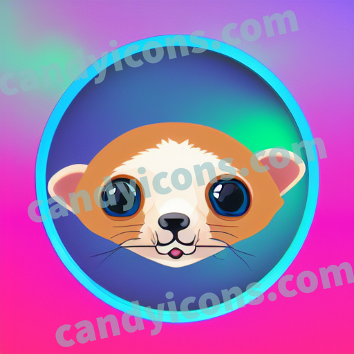 a ferret app icon - ai app icon generator - phone app icon - app icon aesthetic
