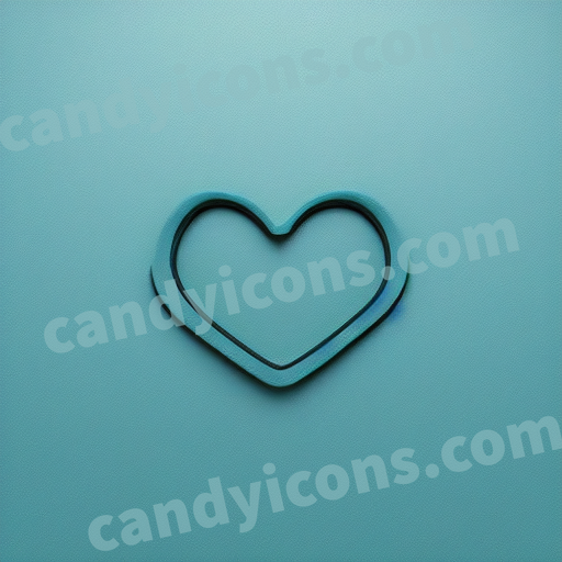 An app icon of A smiling face with hearts in tiffany blue , whitesmoke , white , blue , red color scheme