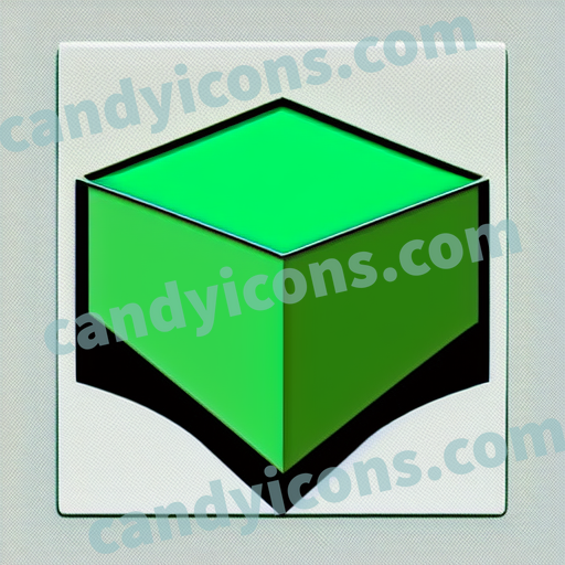 An app icon of A square shape in kelly green , green , white , red color scheme