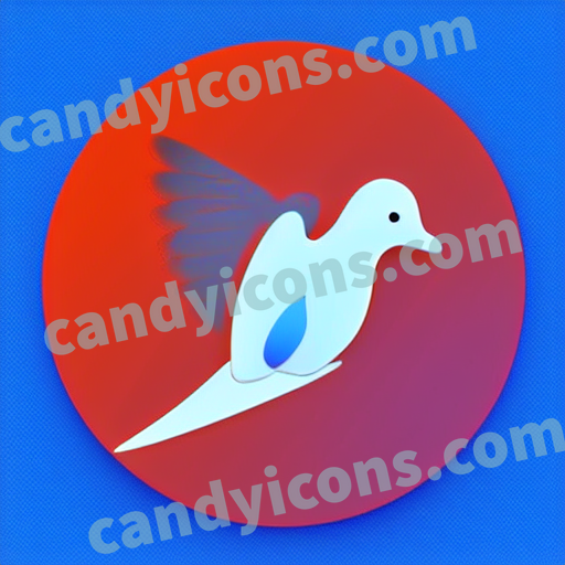 An app icon of A dove in red color scheme