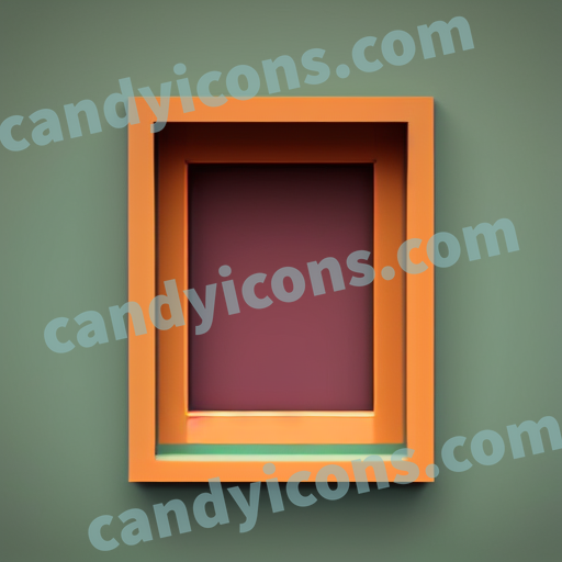 An app icon of A window in light salmon , evergreen , salmon , green color scheme