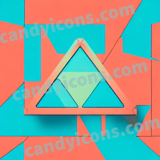 a triangle shape app icon - ai app icon generator - phone app icon - app icon aesthetic