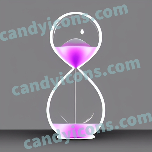 An app icon of An hourglass in lilac , lily color scheme