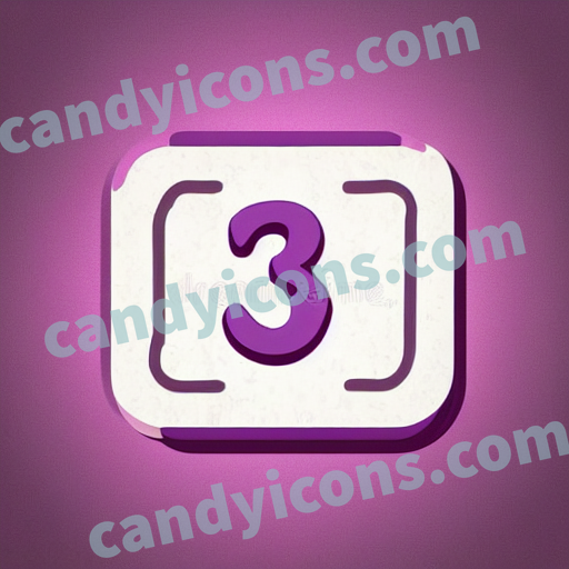 An app icon of A lottery in medium purple , purple , orchid color scheme